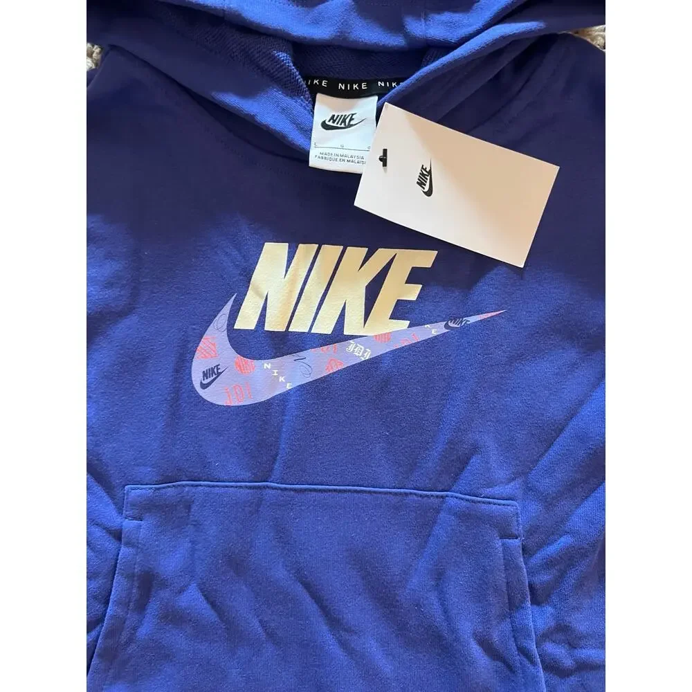 NWT❤️Nike Girls' Sportswear 2piece Club Fleece Pullover Hoodie andJogger Set szL